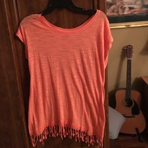 Pink short sleeve shirt