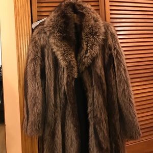 Brown fur coat