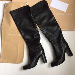Sergio Rossi Black leather Boots -Awesome!