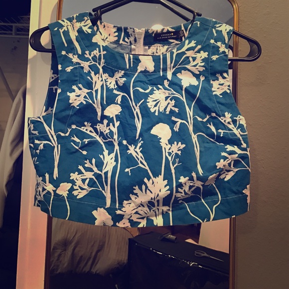 Kate Spade floral crop top--XS