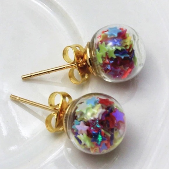 (N1) 🦄5 for $35🦄 Glass Globe Earrings - Picture 2 of 3