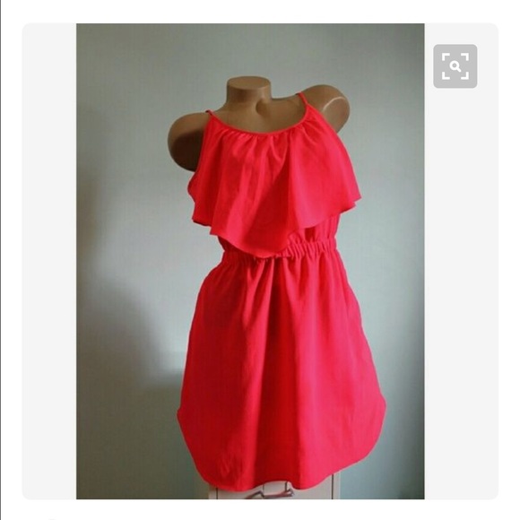 American Eagle neon, flowy  sun dress with pockets
