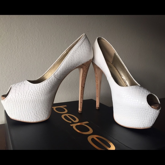 Bebe Katrice Peep-Toe Platforms