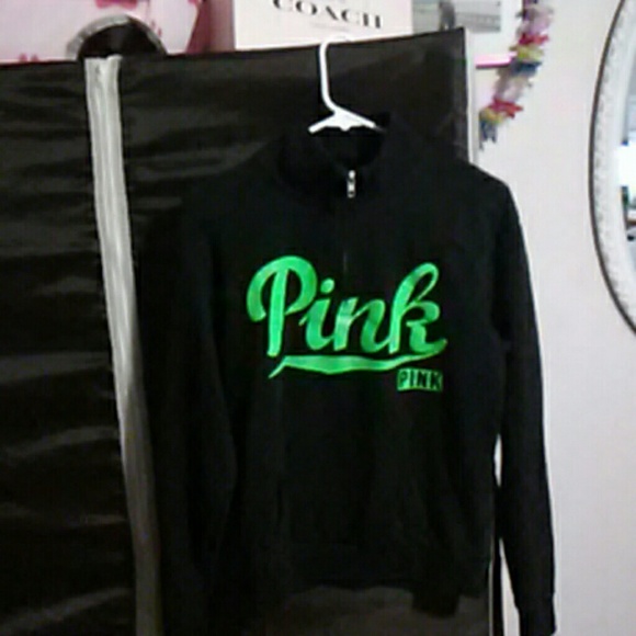 PINK VS zip up crew neck