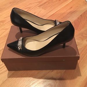 Coach Size 9 Pumps (Black Leather)