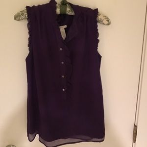 J.Crew Silk Violet Sleeveless blouse
