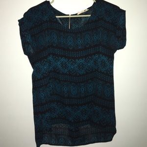 Back Zipper Short Sleeve Shirt