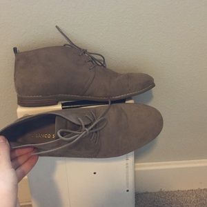 Franco Sarto women's suede bottle lace ups.