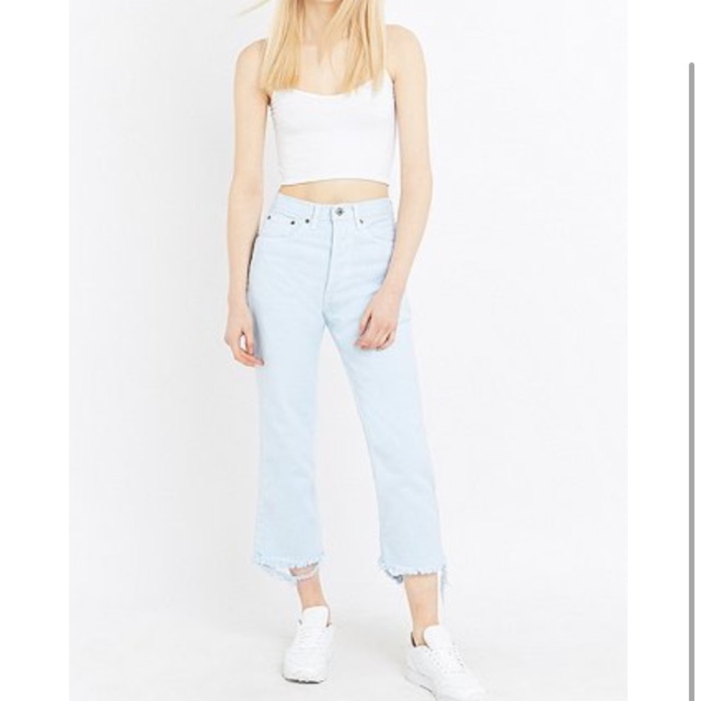White high waisted jeans