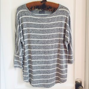 Gray striped sweater