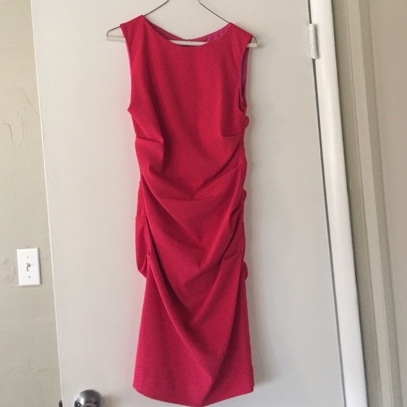 Pink ruche dress