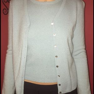 Ann Taylor cashmere sweater twin set