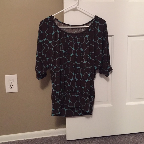 Apartment 9 Brown and Turquoise Dress Shirt - Picture 1 of 3