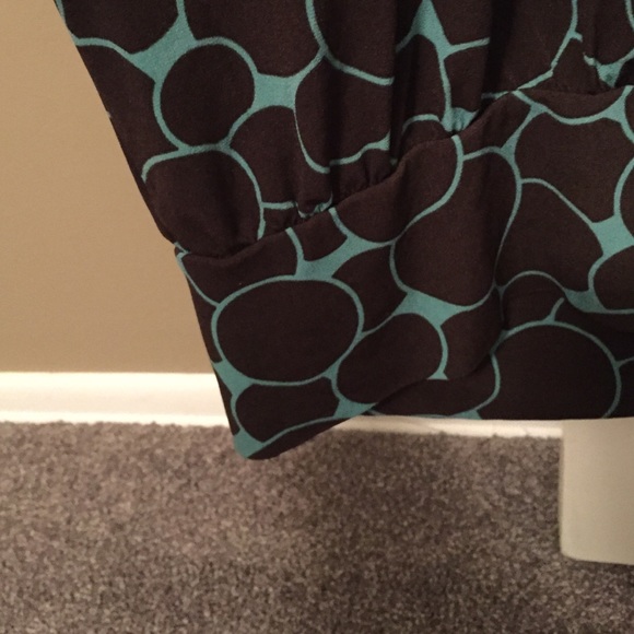 Apartment 9 Brown and Turquoise Dress Shirt - Picture 2 of 3