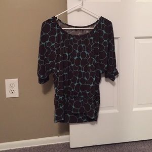 Apartment 9 Brown and Turquoise Dress Shirt