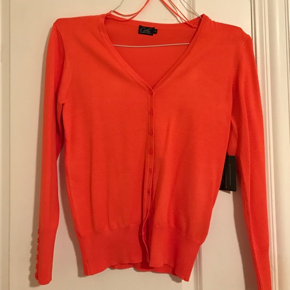 Orange cardigan