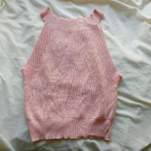 light pink high neck tank top