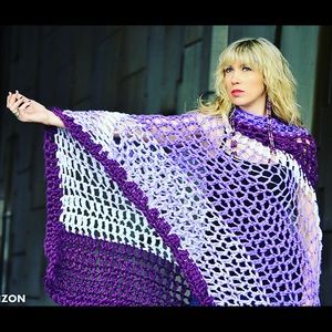 Purple Cowl Neck Ponch