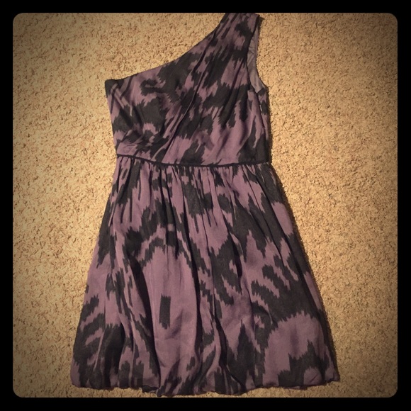 Black and purple cocktail dress