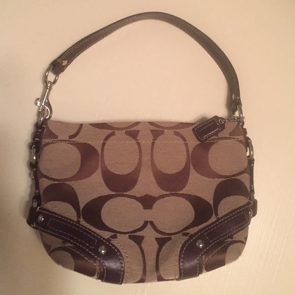 Coach satchel classic jacquard fabric