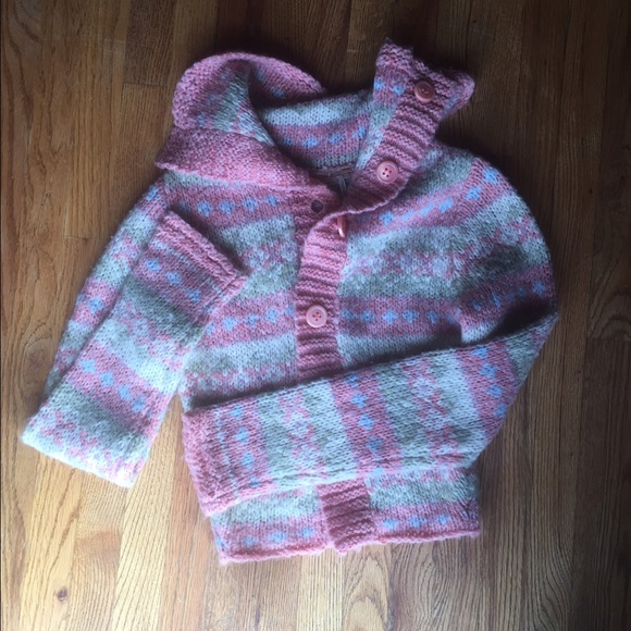 Pink and green Free People sweater/cardigan! - Picture 3 of 3