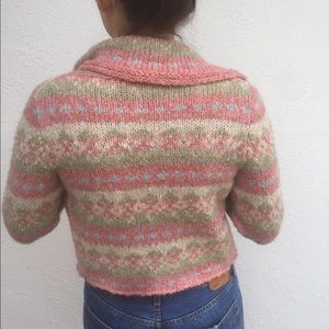 Pink and green Free People sweater/cardigan!