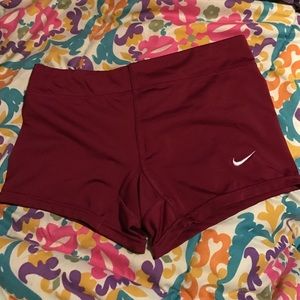 Maroon Nike shorts