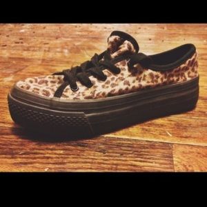 LEOPARD SUEDE CREEPER TENNIS SHOE