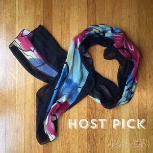 ✨HP!✨100% Silk Nordstrom Painted Pattern Scarf