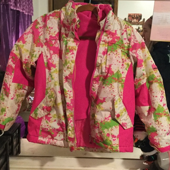 Girls  "splattered paint" ski coat