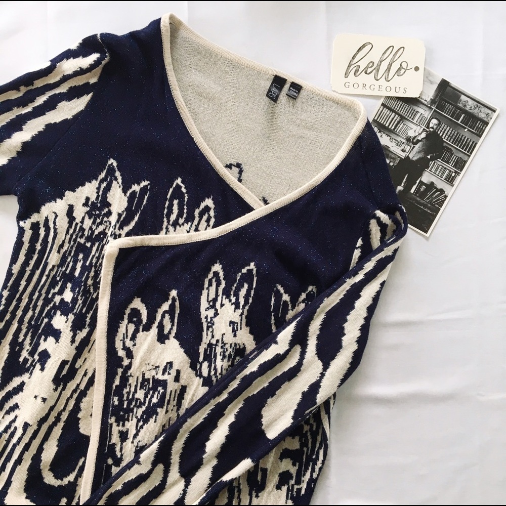 🎉Lapis zebra open front cardigan