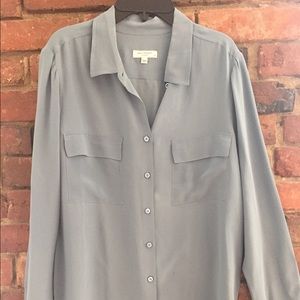 Light blue silk button down from Equipment