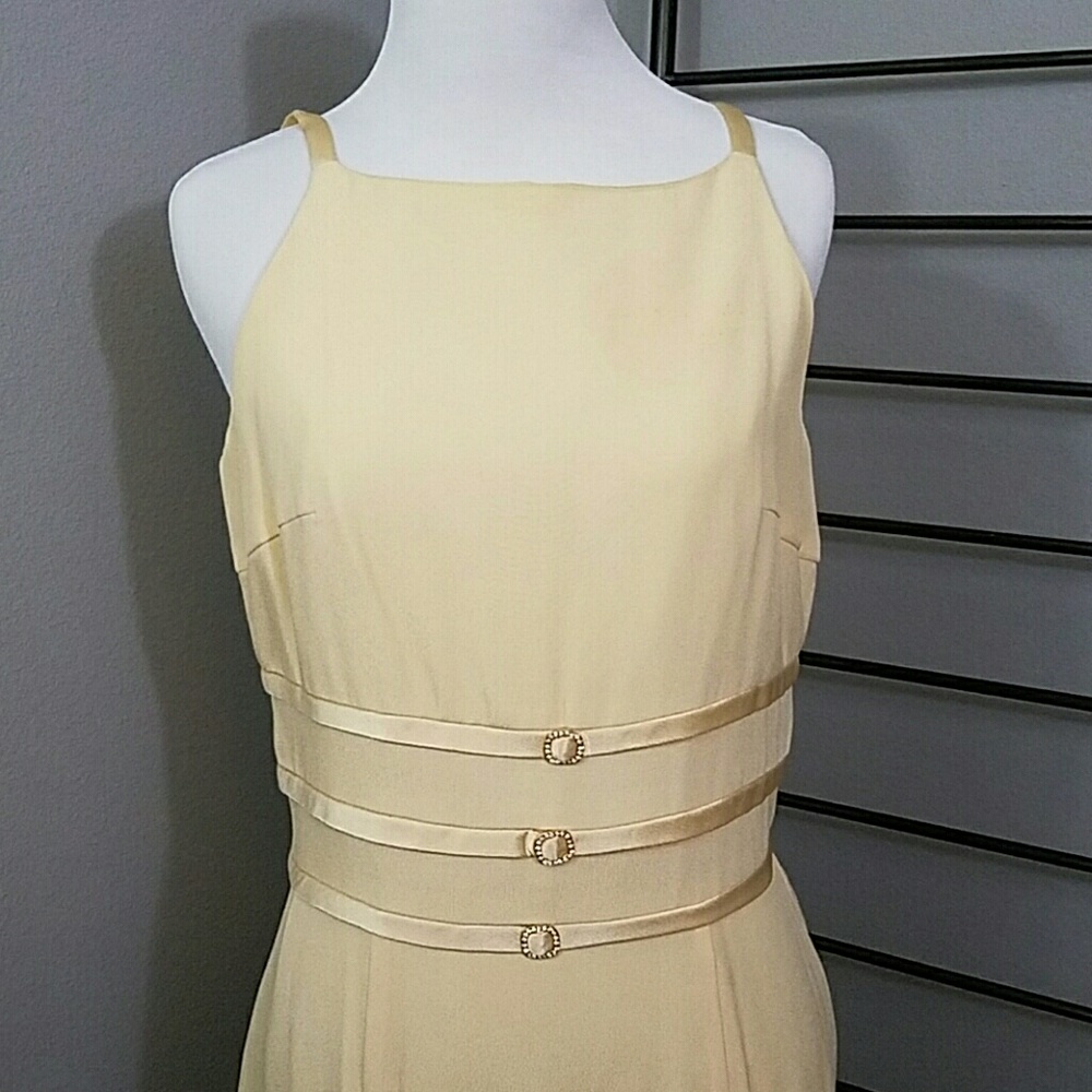 Buttercream yellow evening gown