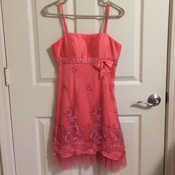 Semi formal prom dress.
