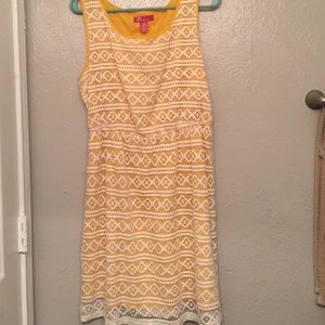 Yellow lace dress