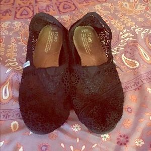 Black Crochet TOMS