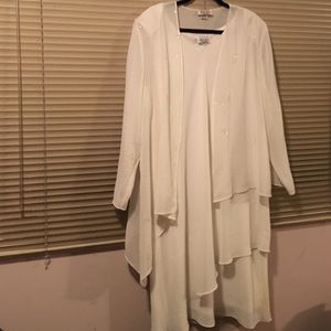 White two piece dress