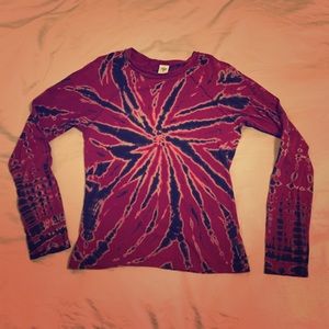 Prana tie-dye raglan long sleeve shirt