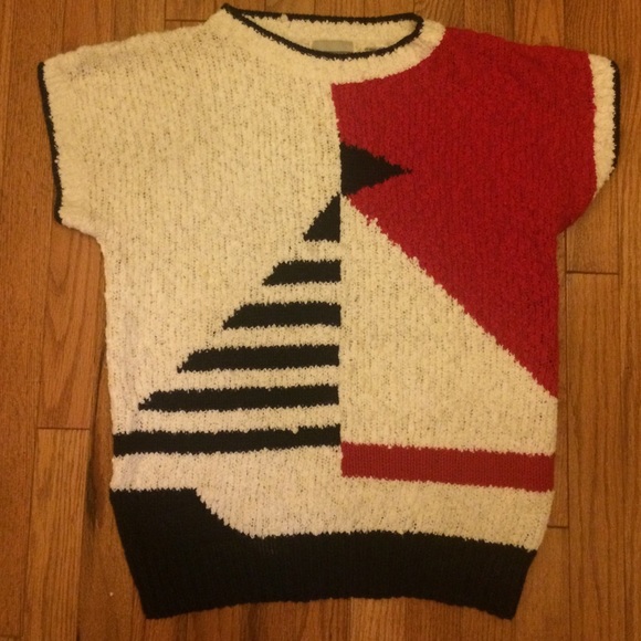 Vintage Short-Sleeved Sweater