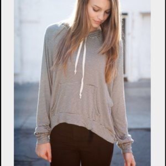brandy melville striped hoodie