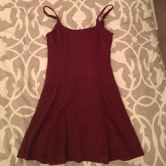 Deep Red Criss-Cross Back Dress