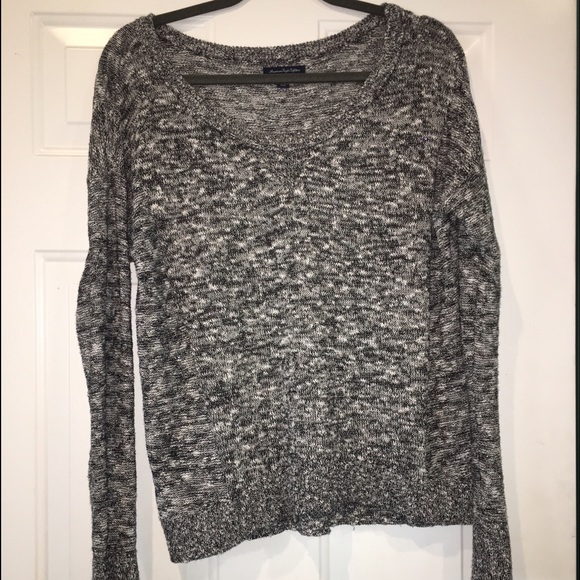 Grey Scoop Neck Sweater