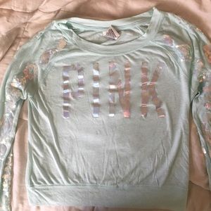 pink long sleeve top