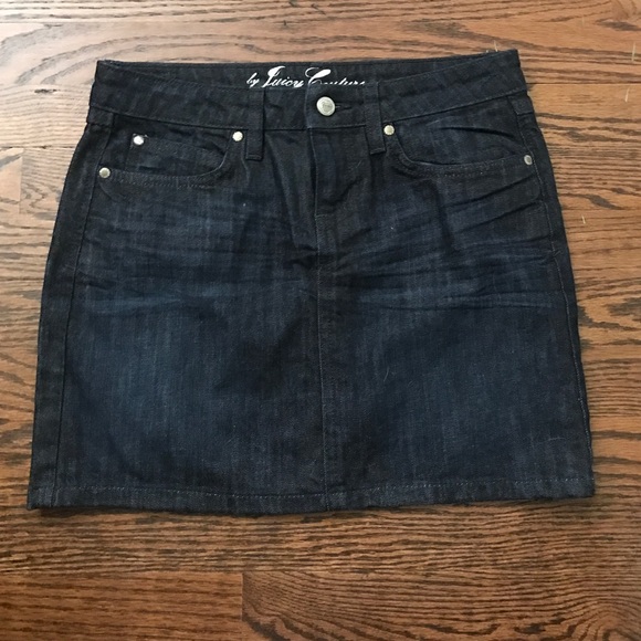 Juicy couture dark jean skirt