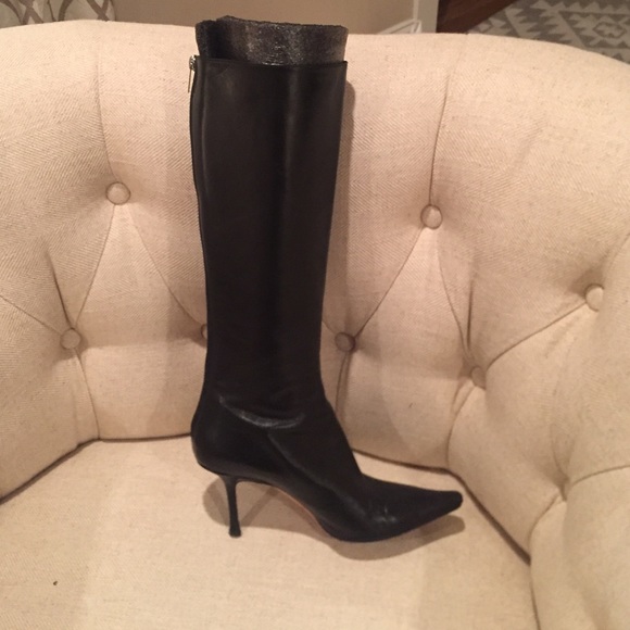 Jimmy Choo Black Leather Boot