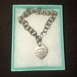 Sterling silver Tiffany & Co Heart Bracelet