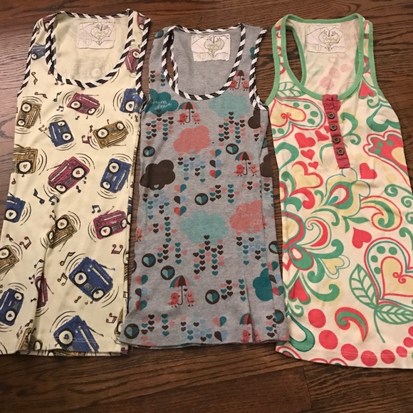 3 Nordstrom Crafty couture tank tops