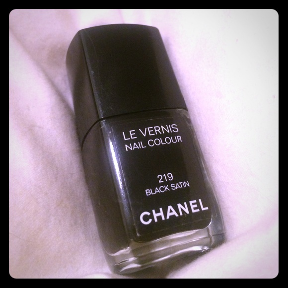 Chanel Black Satin nail polish