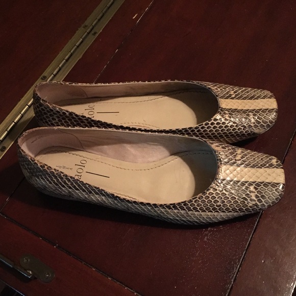 Linea Paolo Snakeskin Flats