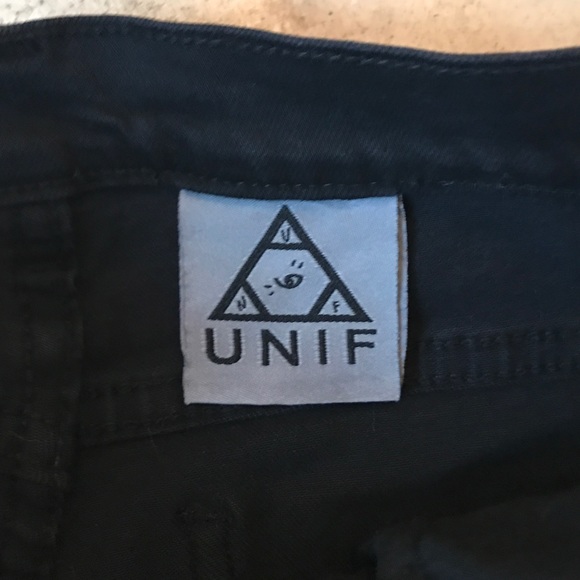 UNIF black charcoal ripped knee jeans 24 25 NWT - Picture 3 of 4